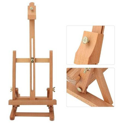 Mała Drewniana Sztaluga Malarska Stołowa 21x21x52,5 cm