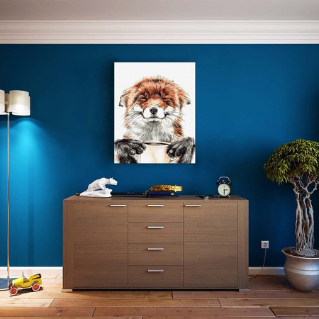 Lisek i poranna kawa Malowanie Po Numerach