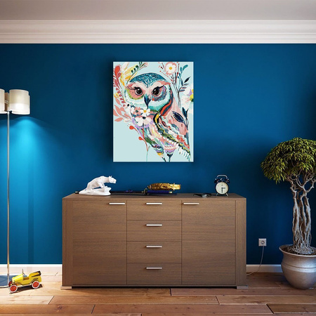 Kwiatowa Sowa Malowanie Po Numerach