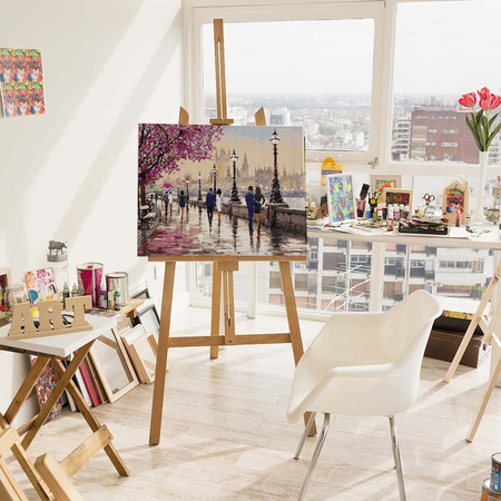 Romantyczny Spacer Nad Tamizą 50x65cm Malowanie Po Numerach