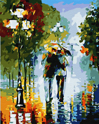 Spacer w parku Obraz Do Malowania Po Numerach