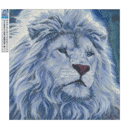 Mozaika Diamentowa 5D Bez Ramy Lew 30x40 Haft Diamentowy