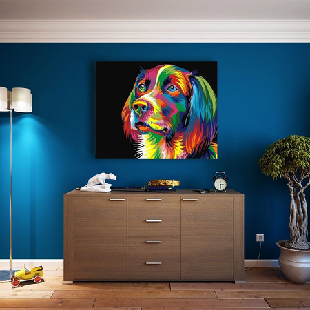 Piesek Kolorowy Proste Malowanie Po Numerach