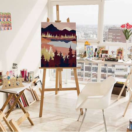 Brązowy Krajobraz Obraz Do Malowania Po Numerach