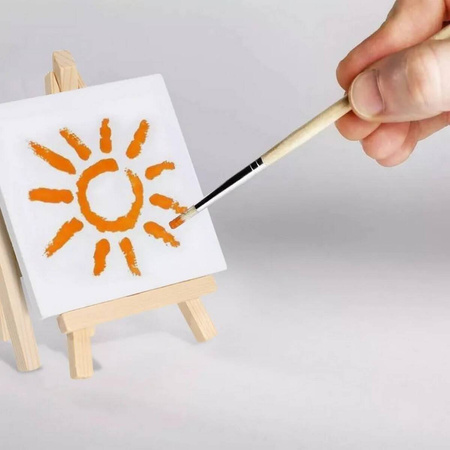 2x Mała Sztaluga + 2x Mini Płótno Malarskie 7x7 cm