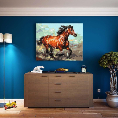 Piękny jak okręt Malowanie po numerach 40x50 cm