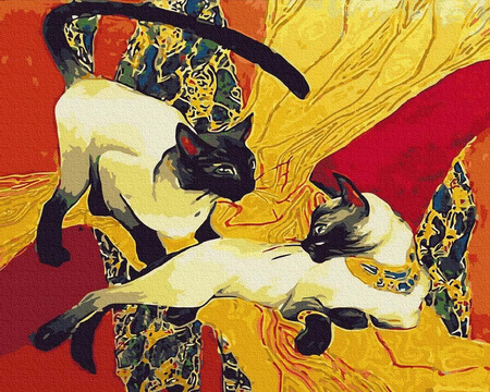 Koty syjamskie Malowanie po numerach