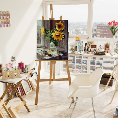 Słonecznik Na Parapecie Malowanie Po Numerach