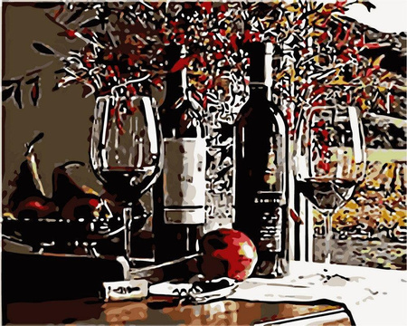 Obiad dla dwojga Obraz Do Malowania Po Numerach