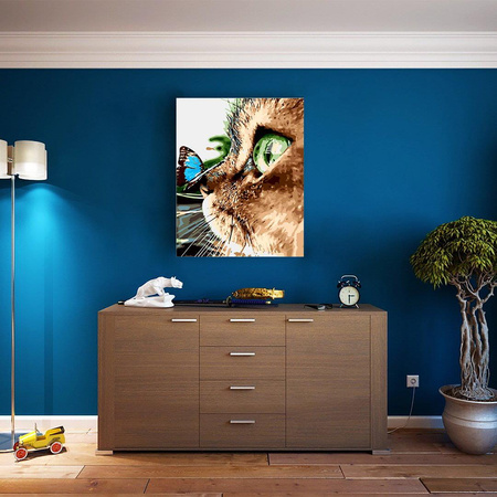 Kot i motyl Obraz Do Malowania Po Numerach