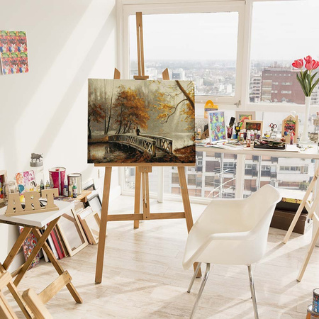 Most w jesiennym parku Malowanie Po Numerach