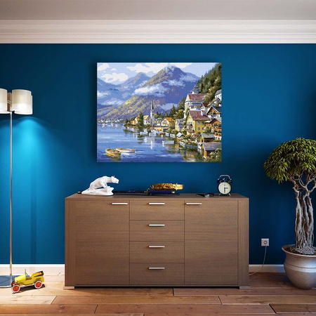 Hallstatt. Austria Malowanie Po Numerach
