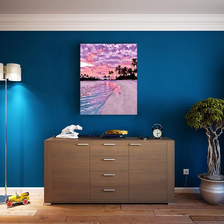 Różowy zachód słońca Malowanie po numerach