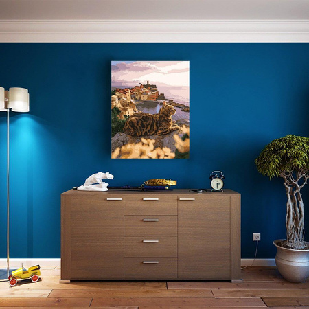 Kot nad morzem Obraz Do Malowania Po Numerach