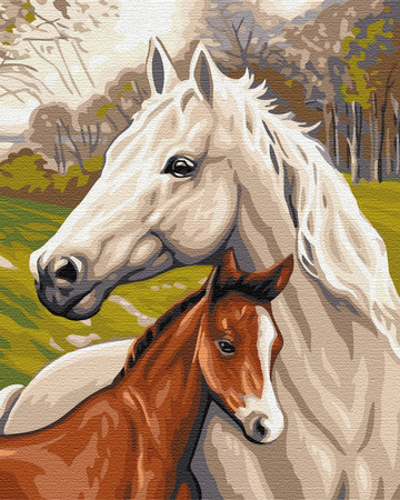 Rodzina koni Malowanie po Numerach