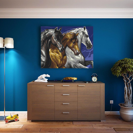 Trio koni Malowanie po Numerach