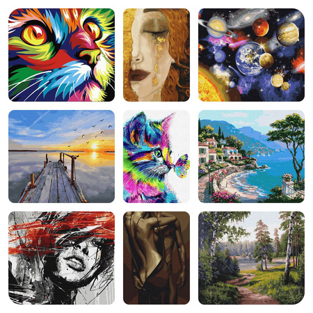 Kolorowy Lew Proste Malowanie Po Numerach