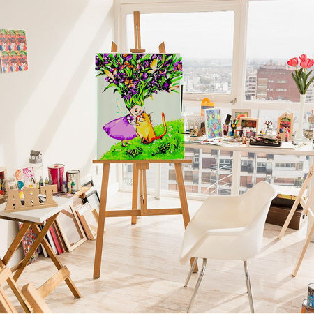 Dziewczyna z kotem Obraz Do Malowania Po Numerach