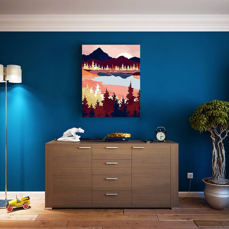 Brązowy Krajobraz Obraz Do Malowania Po Numerach