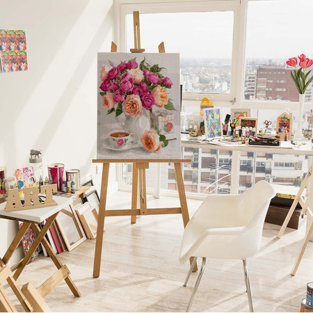 Bukiet róż na stole Malowanie po numerach