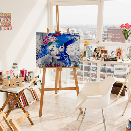 Dziewczyna w kapeluszu Obraz Do Malowania Po Numerach