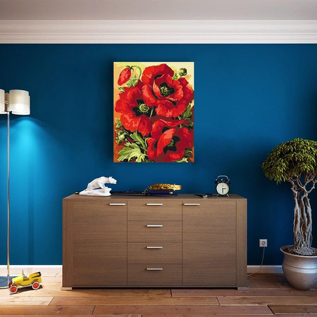 Czerwone Maki Obraz Do Malowania Po Numerach