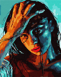 Gorąca brunetka Obraz Do Malowania Po Numerach