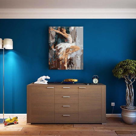 Biały łabędź 65x50cm Malowanie Po Numerach