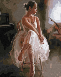 Młoda gwiazda baletu Malowanie po numerach