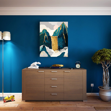 Złoty Wodospad Obraz Do Malowania Po Numerach