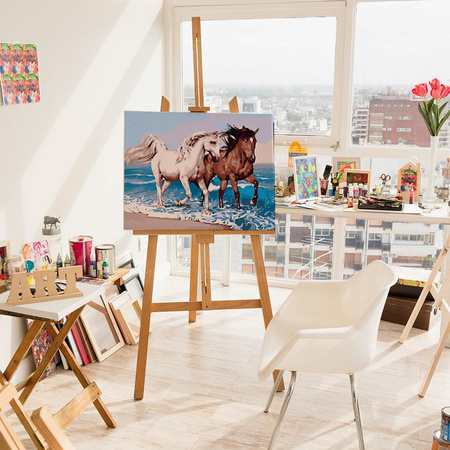 Konie na brzegu Obraz Do Malowania Po Numerach