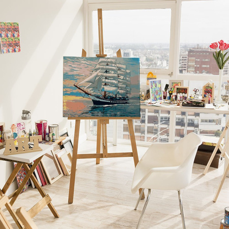 Żaglowiec W Oceanie Malowanie Po Numerach