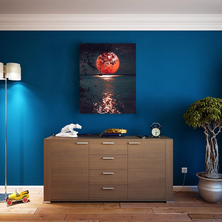 Czerwony księżyc i Morze Malowanie Po Numerach