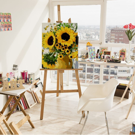 Słoneczniki W Wazonie Malowanie po numerach