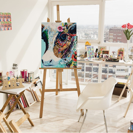 Kwiatowa Krowa Malowanie po numerach