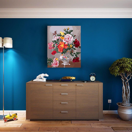 Kwiaty w wazonie Obraz Do Malowania Po Numerach