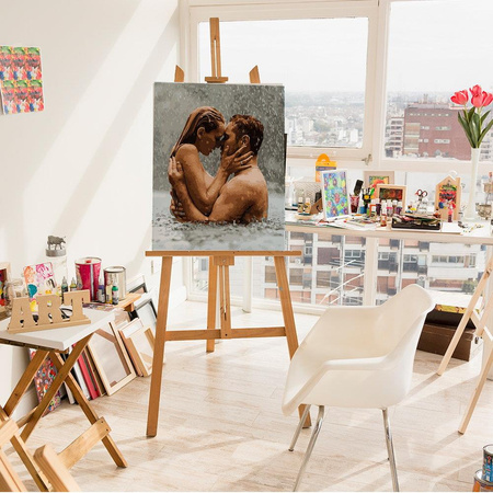 Pocałunek w deszczu Obraz Do Malowania Po Numerach