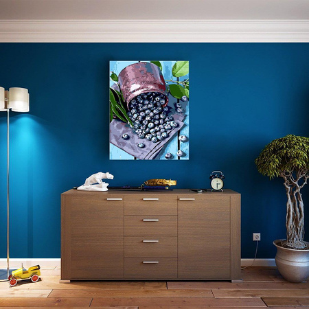 Wiadro z jagodami Obraz Do Malowania Po Numerach