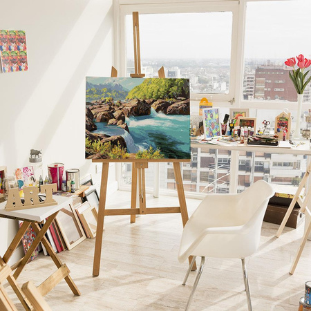 Górska rzeka Malowanie po Numerach