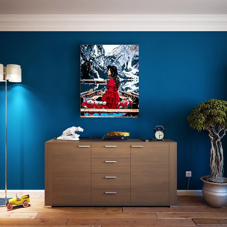 Dziewczyna w łodzi Obraz Do Malowania Po Numerach