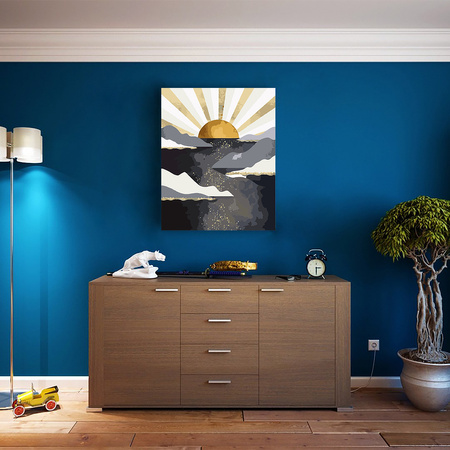 Złote Słońce Obraz Do Malowania Po Numerach