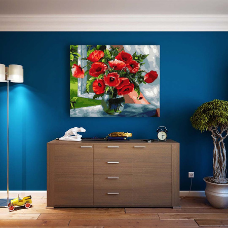 Letnie maki Malowanie po numerach