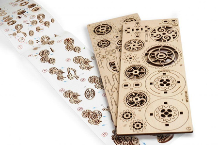 Steampunk Zegar Model mechaniczny do składania