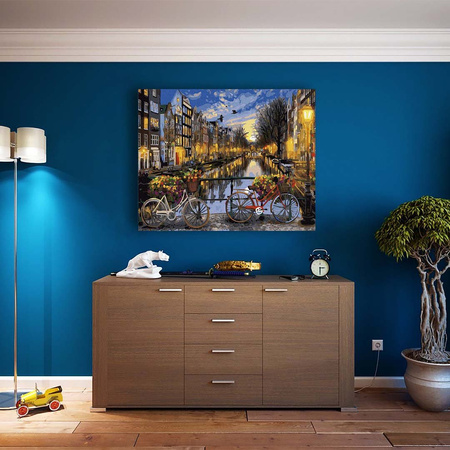 Amsterdam nocą Malowanie Po Numerach