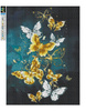 Mozaika Diamentowa 5D Bez Ramy Złote Motyle 30x40 Haft Diamentowy