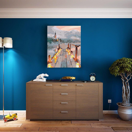 Romans zimowego wieczoru Obraz Do Malowania Po Numerach