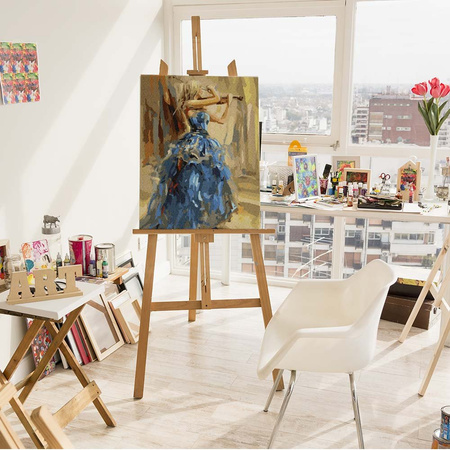 Skrzypaczka w niebieskiej sukni Malowanie Po Numerach