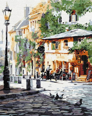 Letnia kawiarnia Obraz Do Malowania Po Numerach