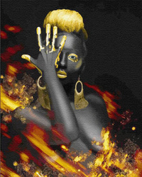 Złote Włosy Obraz Do Malowania Po Numerach