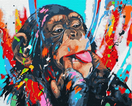 Małpa Malowanie Po Numerach